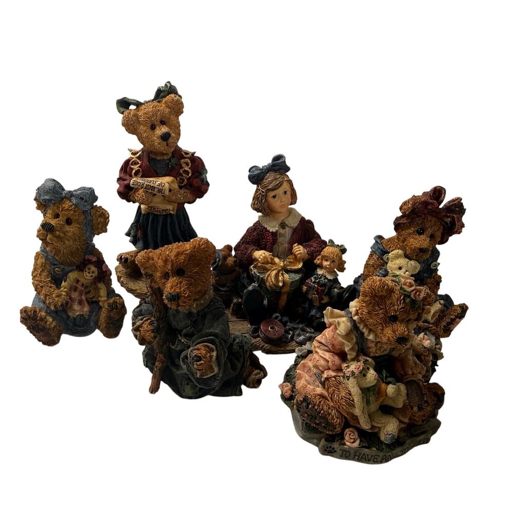 Boyds Bears Figurines Lot of 6 Boyds Bears and Friends & Yesterdays Child